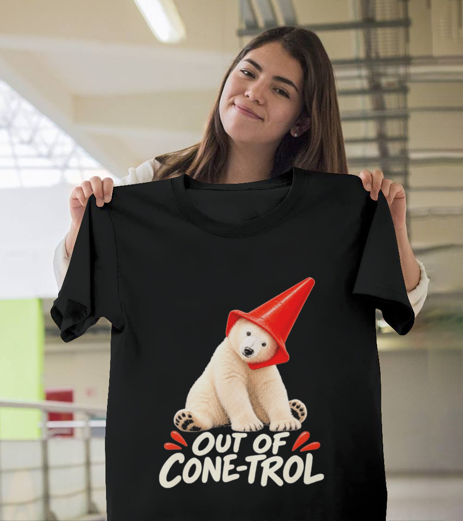 Out Of Cone Trol Polar Bear Traffic Cone Viral T-Shirt