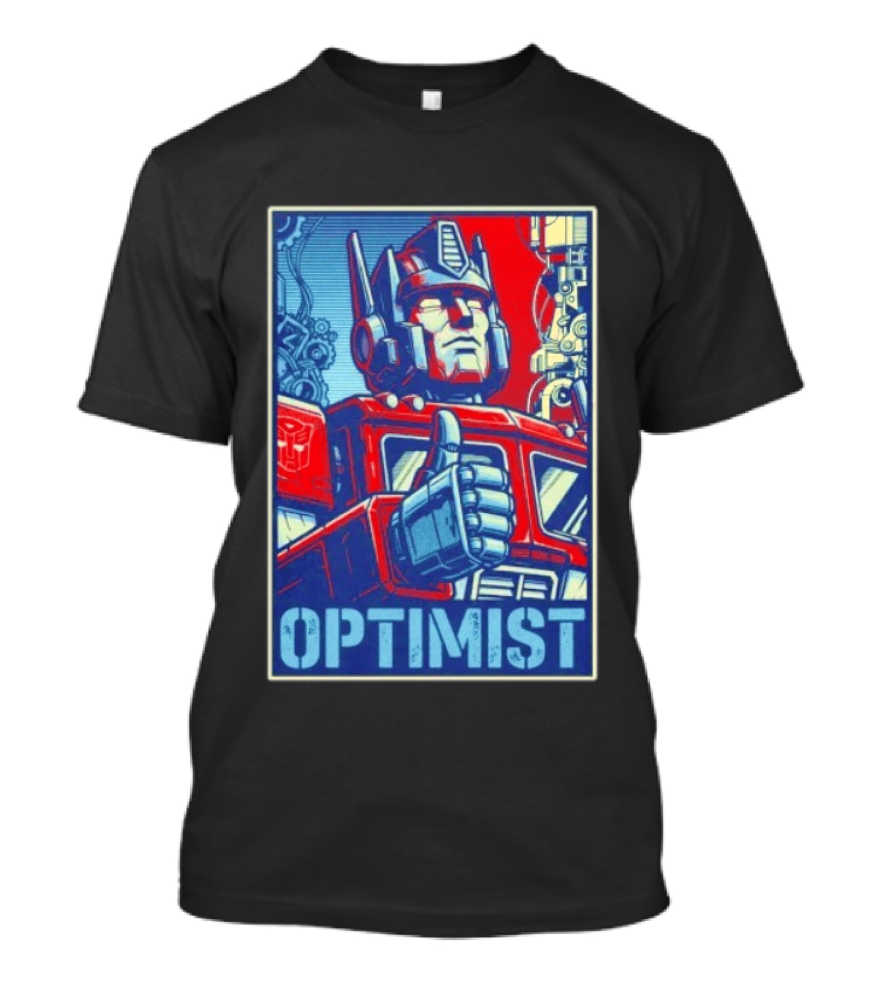Optimus Prime Optimist Transformers Art Thumbs Up T-Shirt