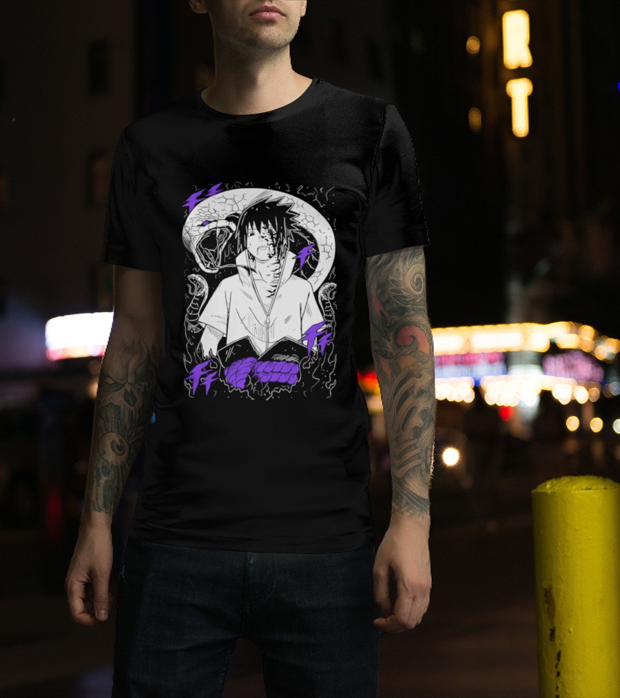 Sasuke Uchiha Orochimaru Snake Naruto Susanoo Mangekyo Sharingan T-Shirt