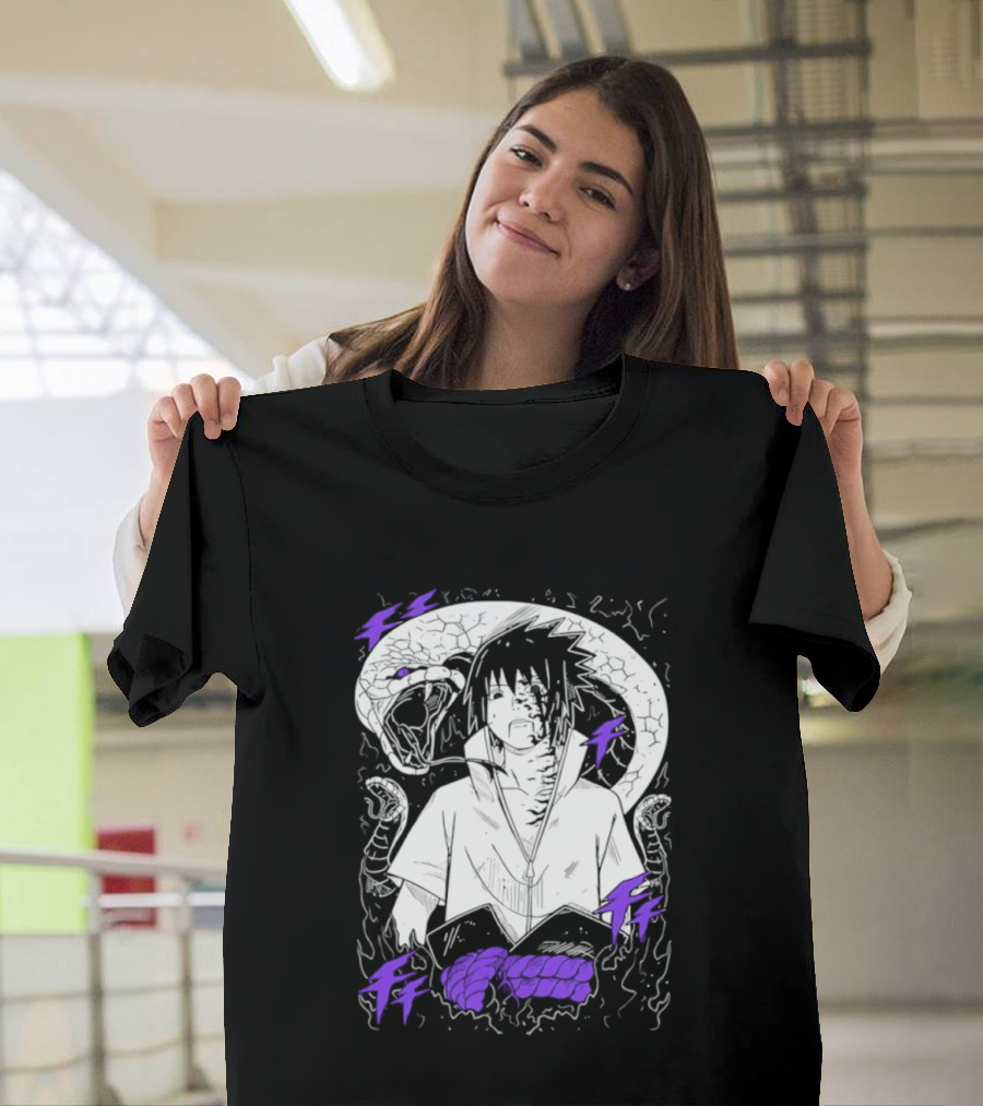 Sasuke Uchiha Orochimaru Snake Naruto Susanoo Mangekyo Sharingan T-Shirt