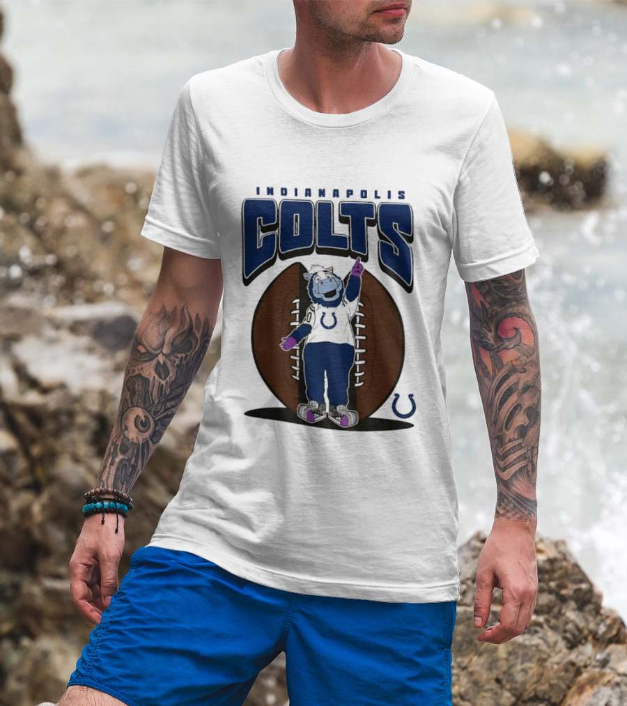 Indianapolis Colts Blue Mania Mascot Football 2026 T-Shirt