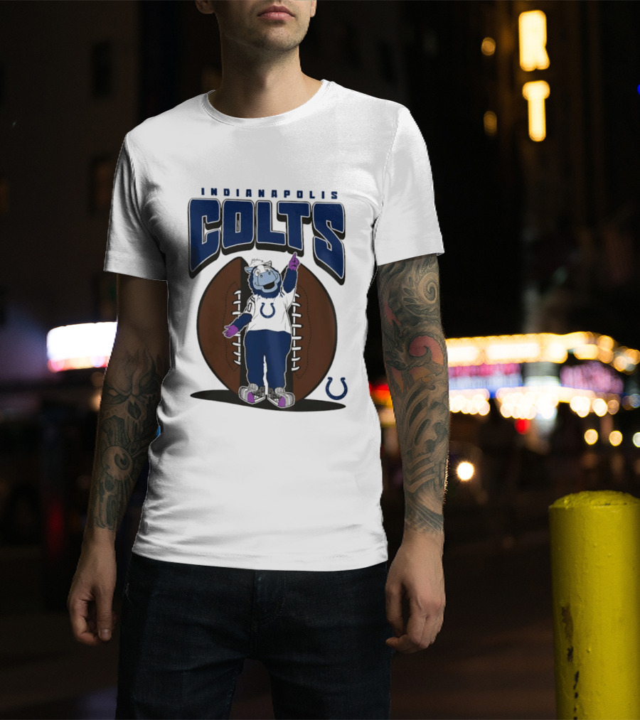 Indianapolis Colts Blue Mania Mascot Football 2026 T-Shirt