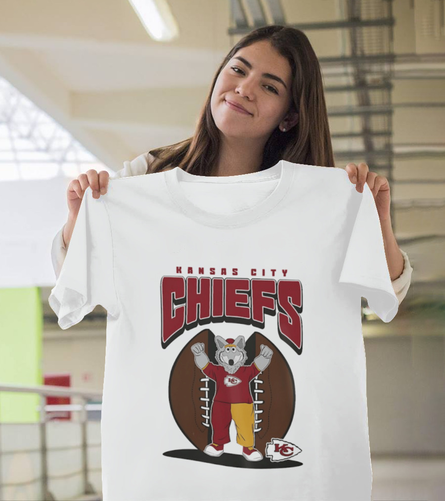 Kansas City Chiefs K.C. Wolf Mascot Football 2026 T-Shirt