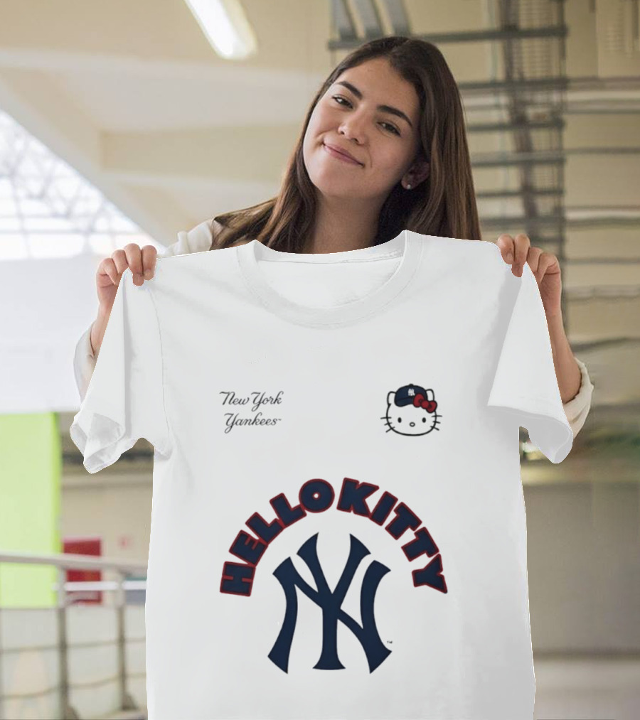 New York Yankees Hello Kitty Collaboration August 22 Yankee Stadium T-Shirt