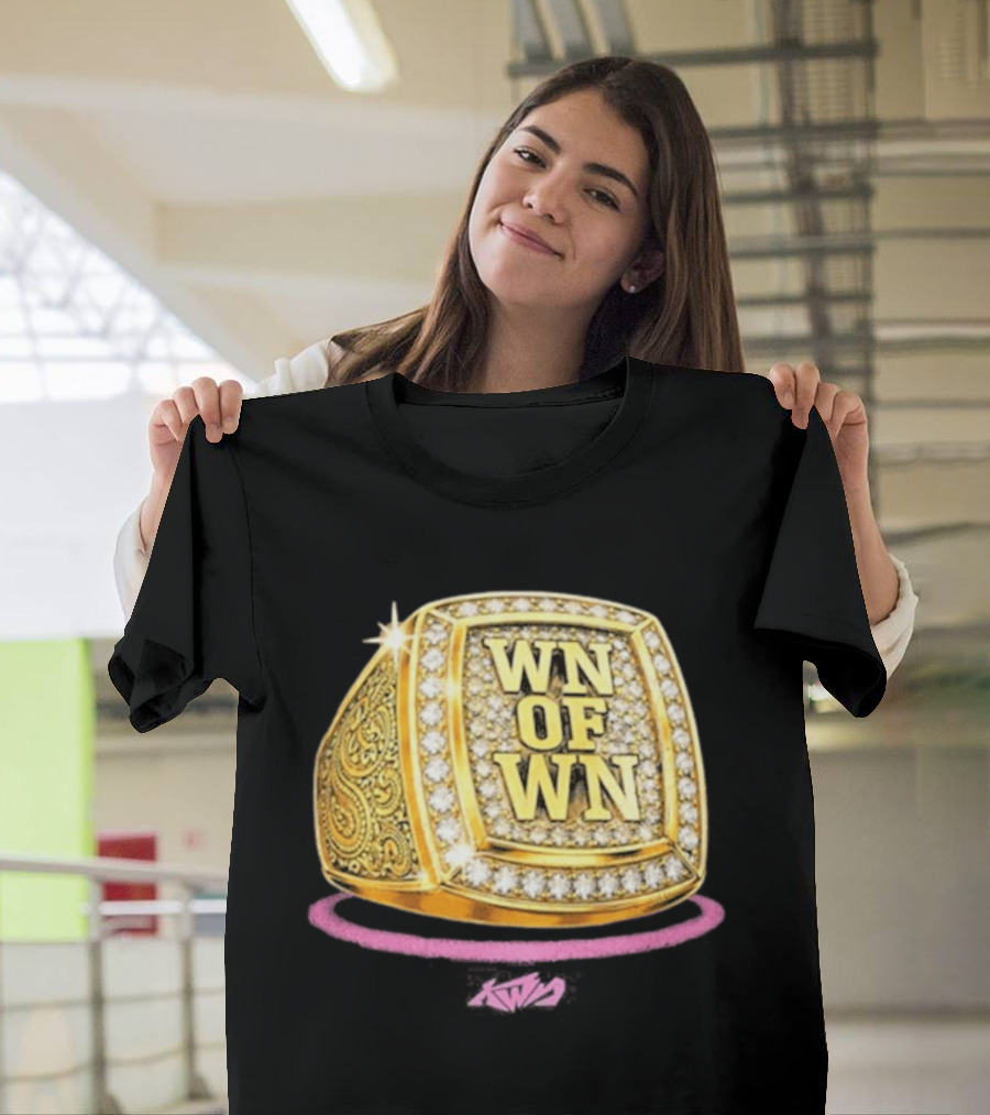 WN OF WIN Championship Gold Ring With Diamonds T-Shirt