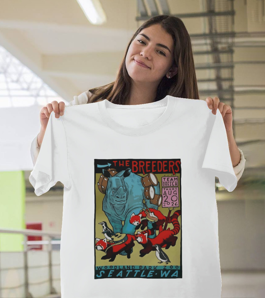 The Breeders Team Dresch Live Woodland Park Zoo Seattle WA August 20 2026 T-Shirt