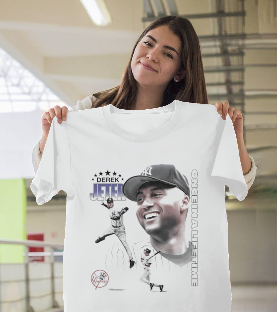 Derek Jeter New York Yankees Once In A Lifetime Baseball Legend T-Shirt