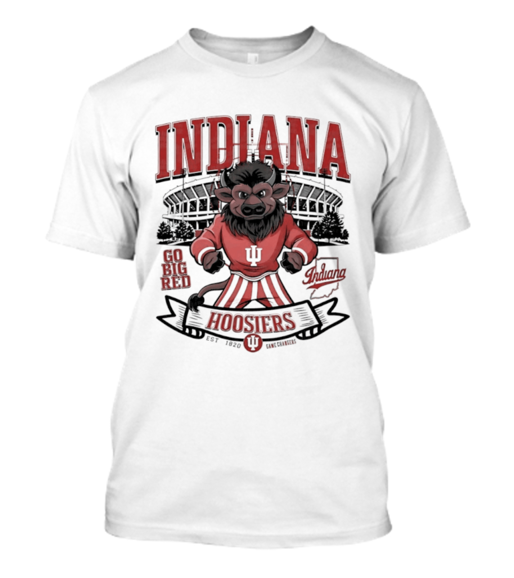 Indiana Hoosiers Go Big Red Lion IU Stadium Est 1820 T-Shirt