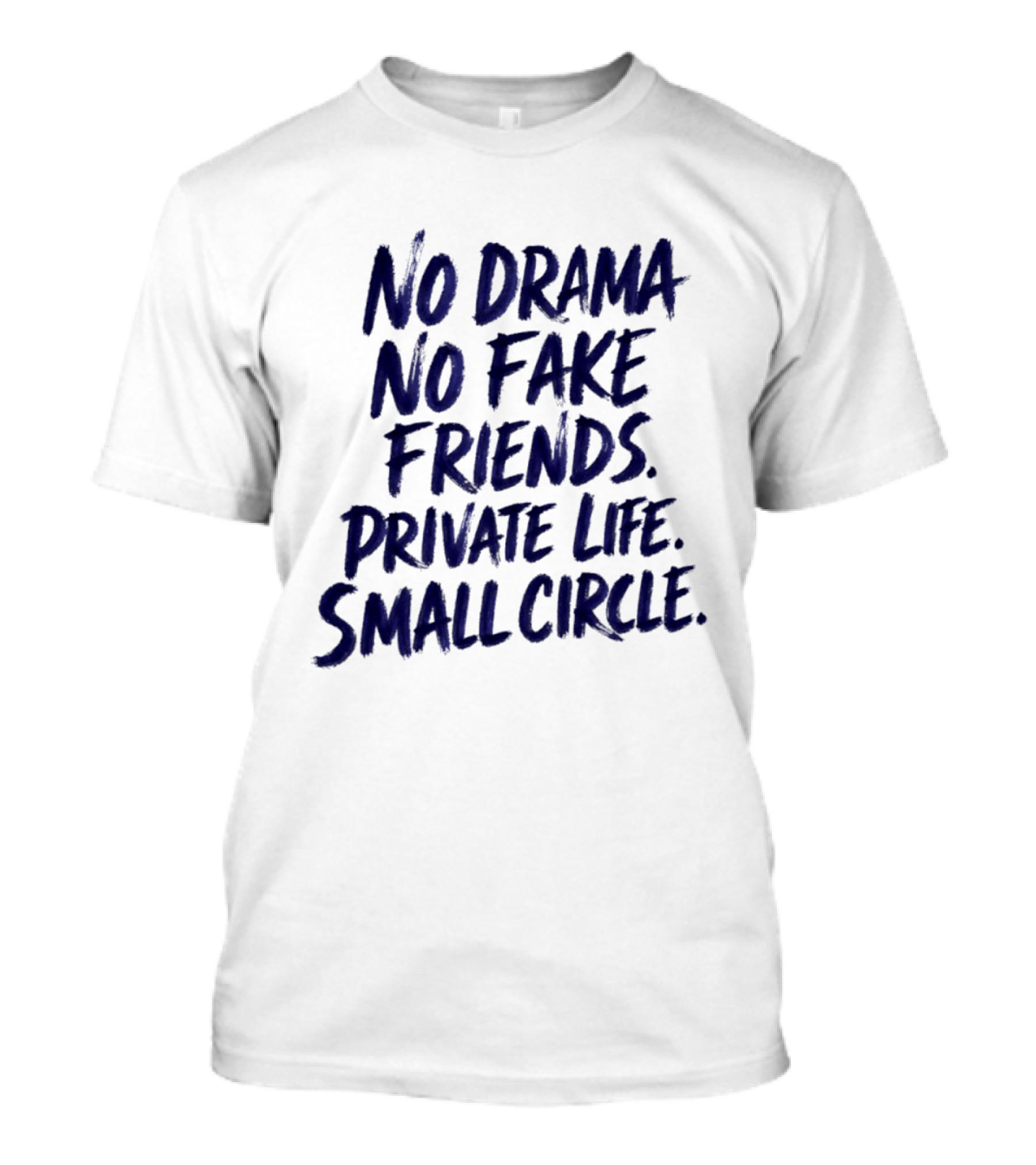 No Drama No Fake Friends Private Life Small Circle T-Shirt