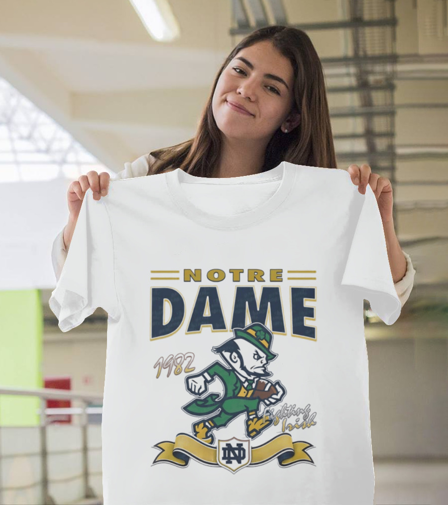 Notre Dame 1982 Fighting Irish Vintage Leprechaun T-Shirt