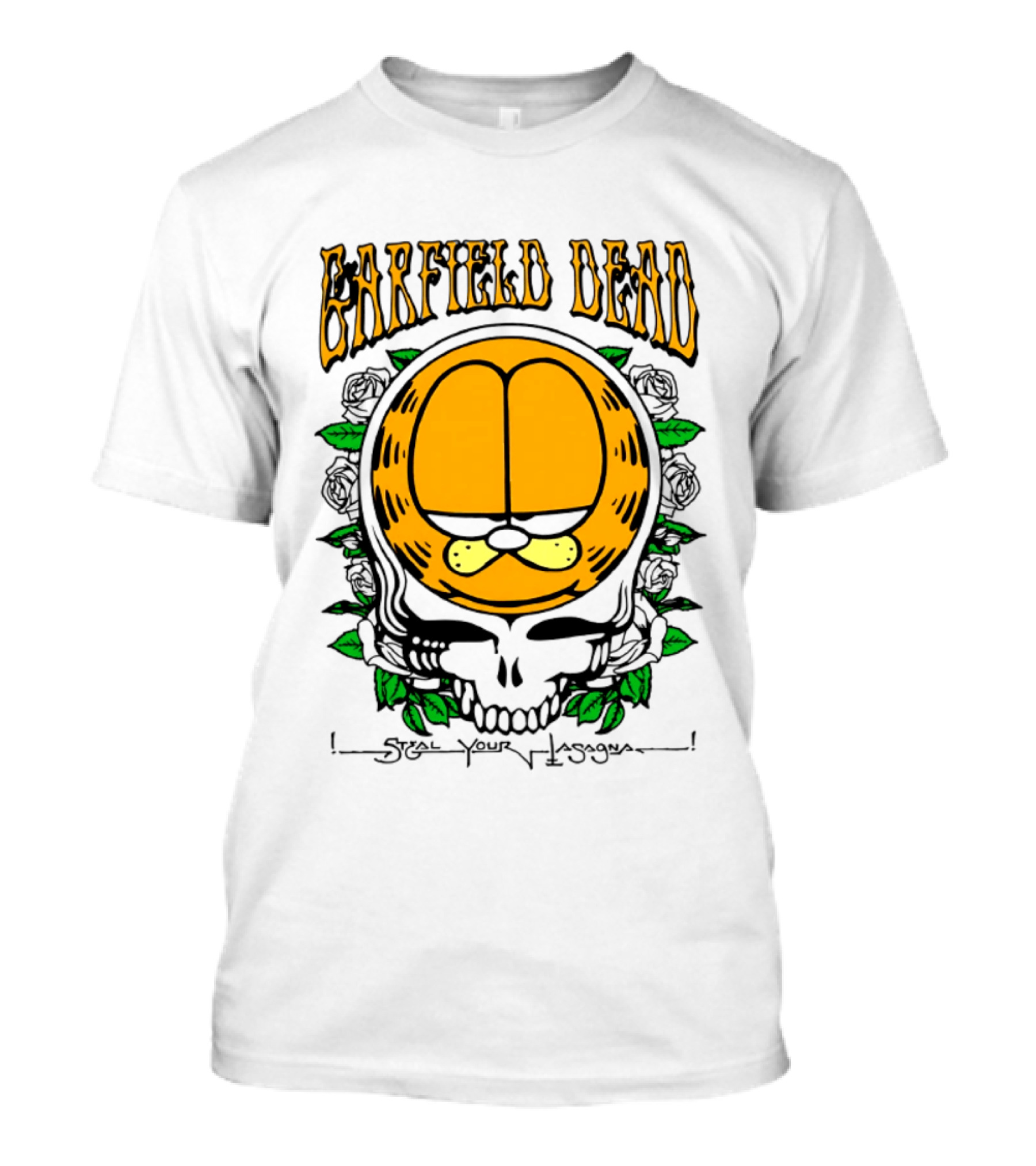 Garfield Dead Steal Your Lasagna Grateful Mashup T-Shirt