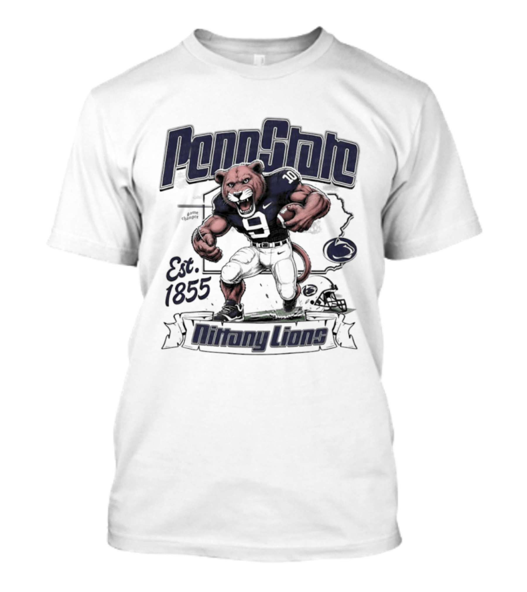 Penn State Nittany Lions Mascot Football Est 1855 T-Shirt