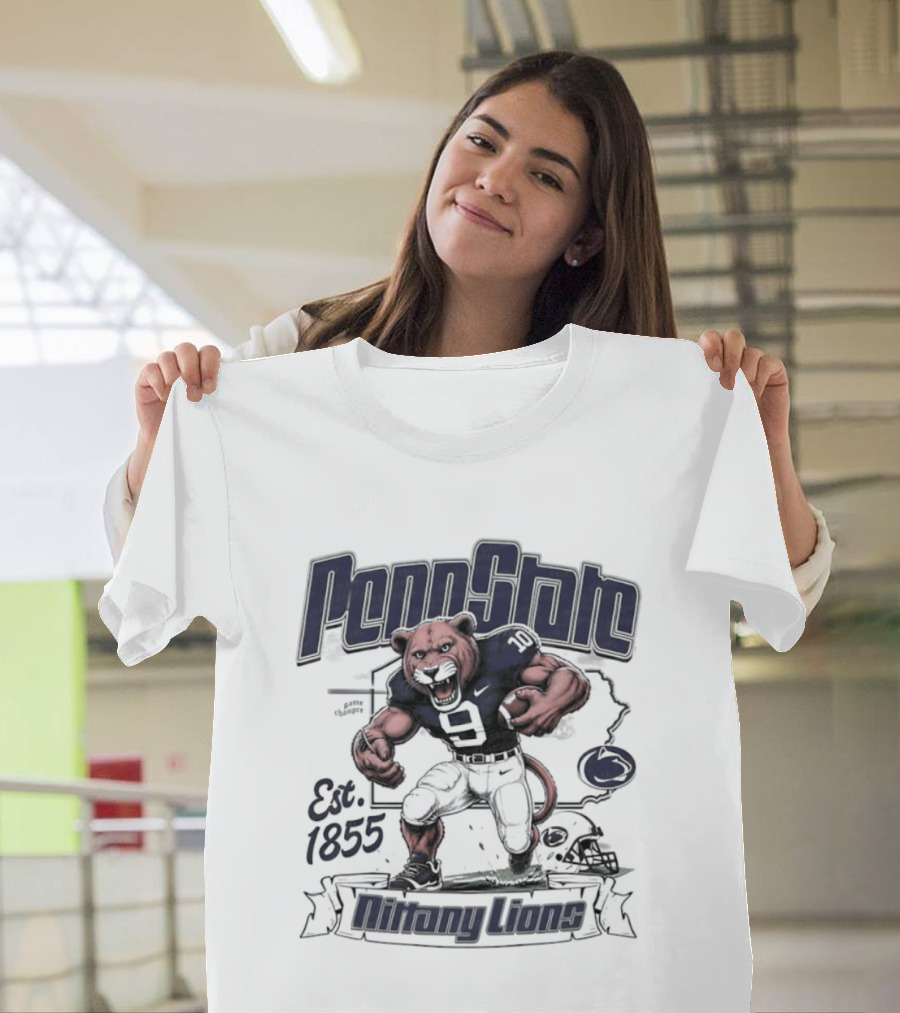 Penn State Nittany Lions Mascot Football Est 1855 T-Shirt