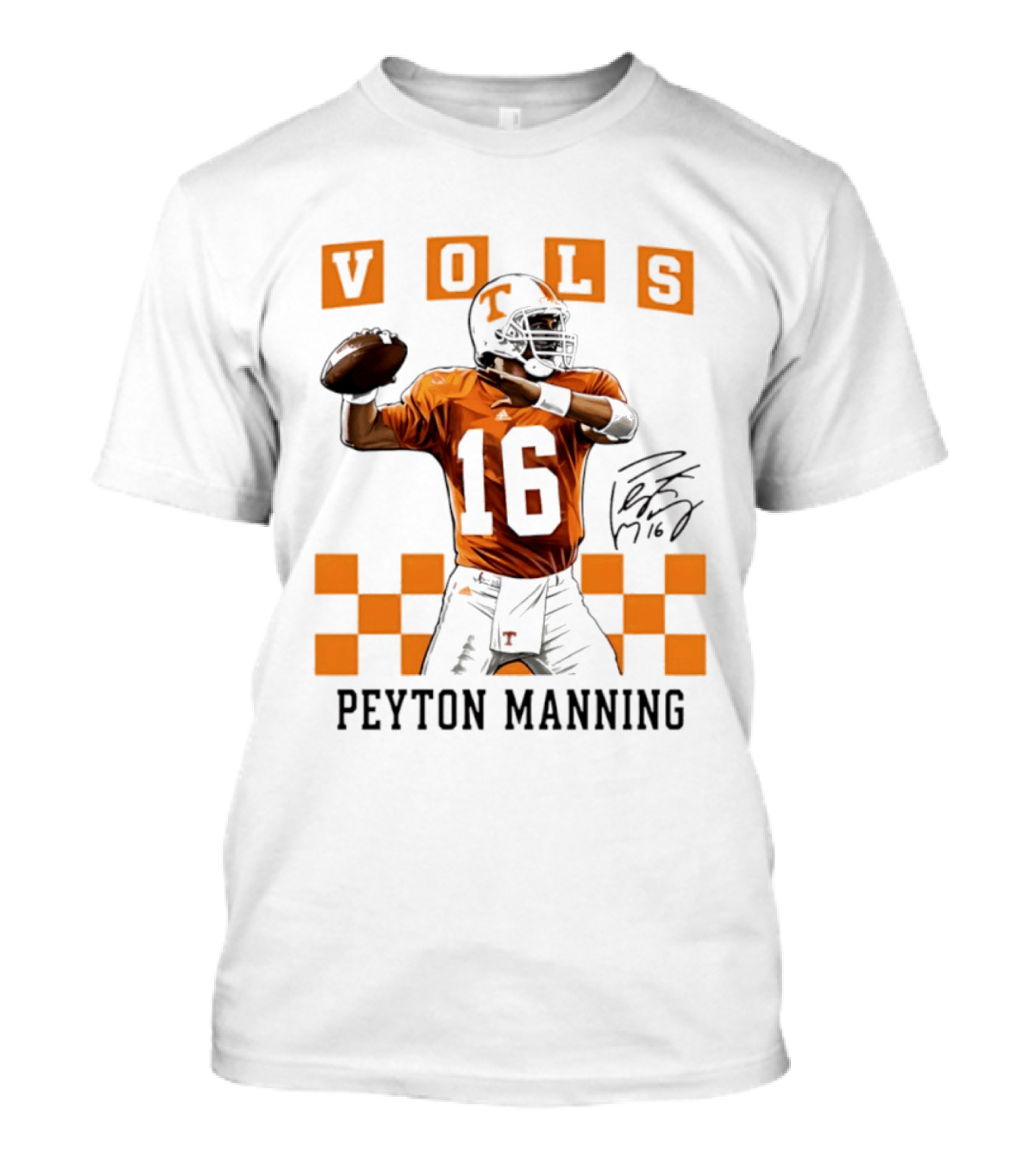 Peyton Manning 16 Vols Tennessee Football Player T-Shirt
