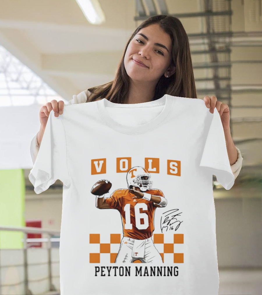 Peyton Manning 16 Vols Tennessee Football Player T-Shirt