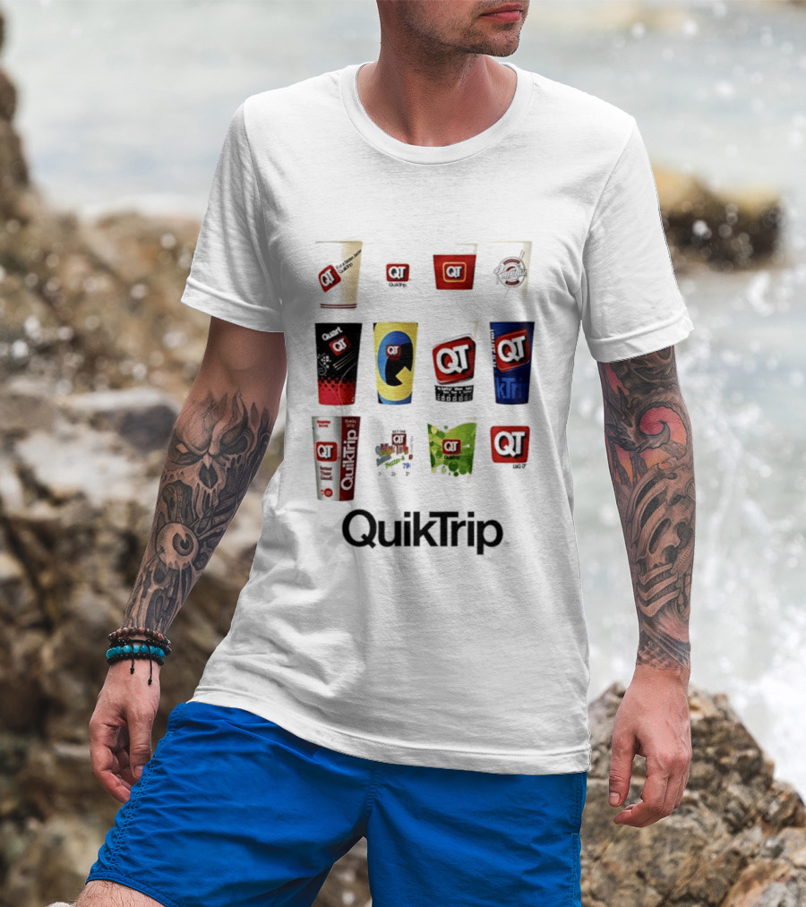 QuikTrip QT Fountain Drink Cup Collection Variety T-Shirt