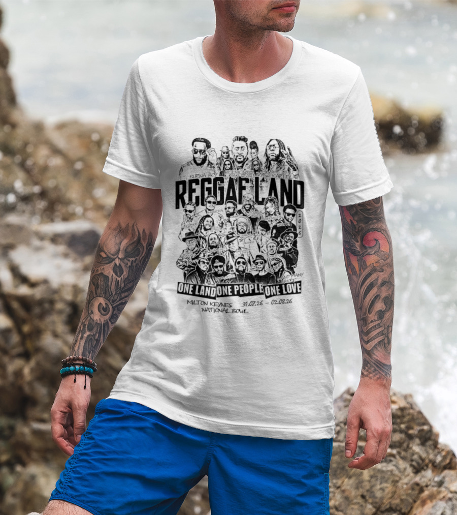 Reggae Land 2026 One Land One People One Love Bandana Army Jacket Rasta Roots Celebration T-Shirt