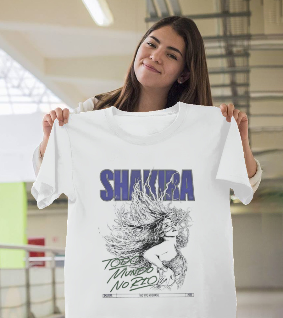 Shakira Todo Mundo No Rio Ao Vivo Brasil 2026 T-Shirt