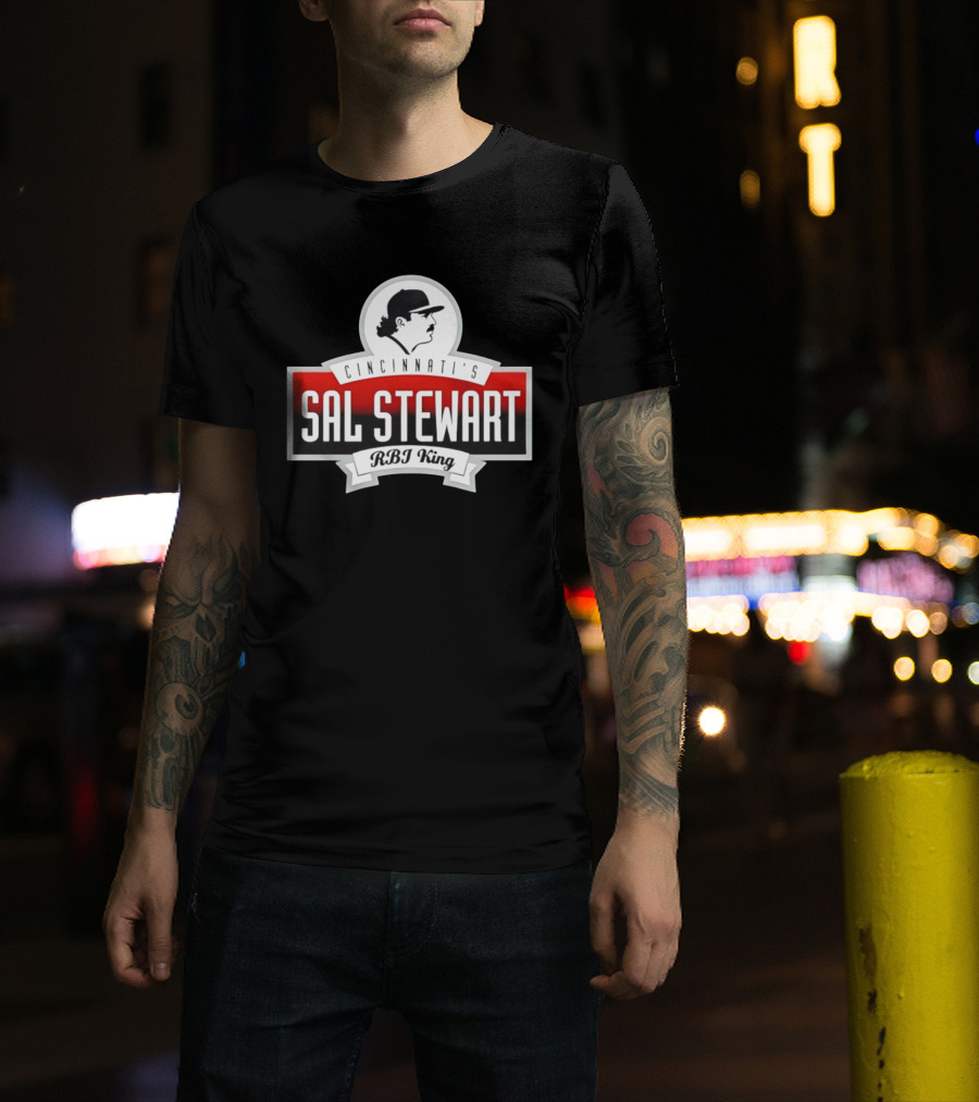 Cincinnati's Sal Stewart RBI King Iconic Baseball T-Shirt