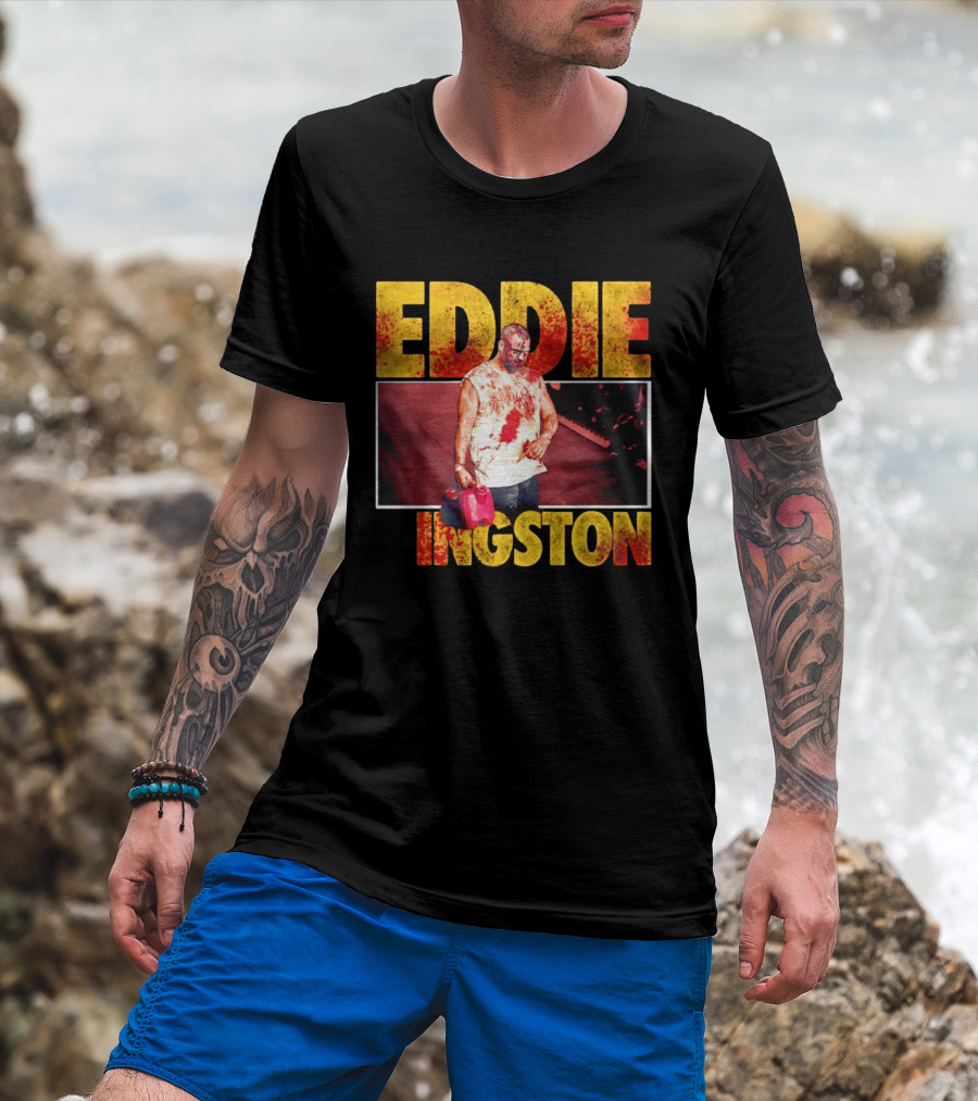 Eddie Kingston Bloody Gas Can Wrestler Image T-Shirt
