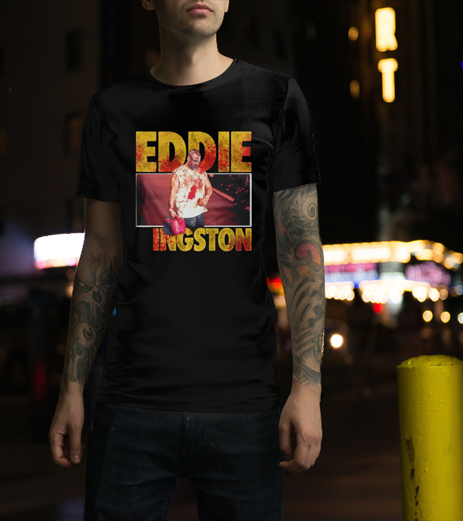 Eddie Kingston Bloody Gas Can Wrestler Image T-Shirt