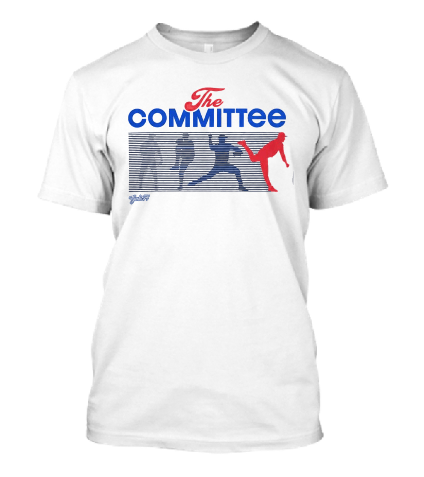 The Committee Gate 14 Podcast Baseball Pitcher Formation T-Shirt