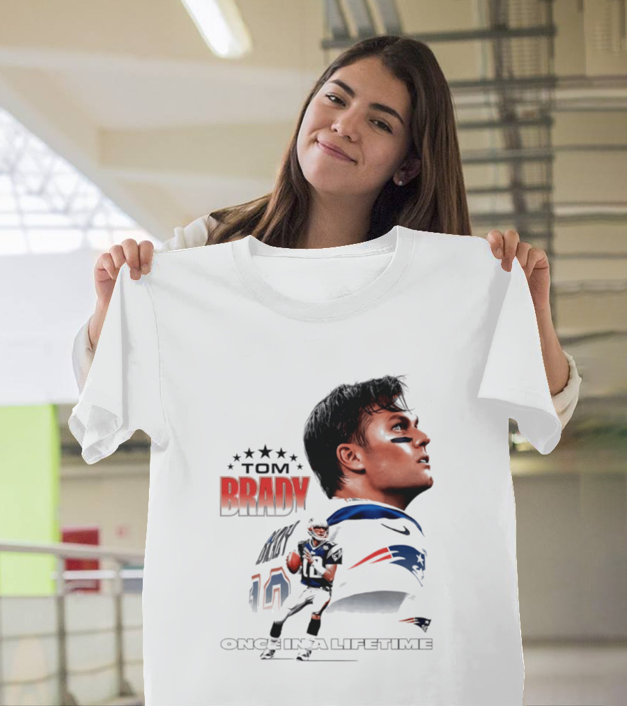 Tom Brady New England Patriots Once In A Lifetime Stars Collage T-Shirt