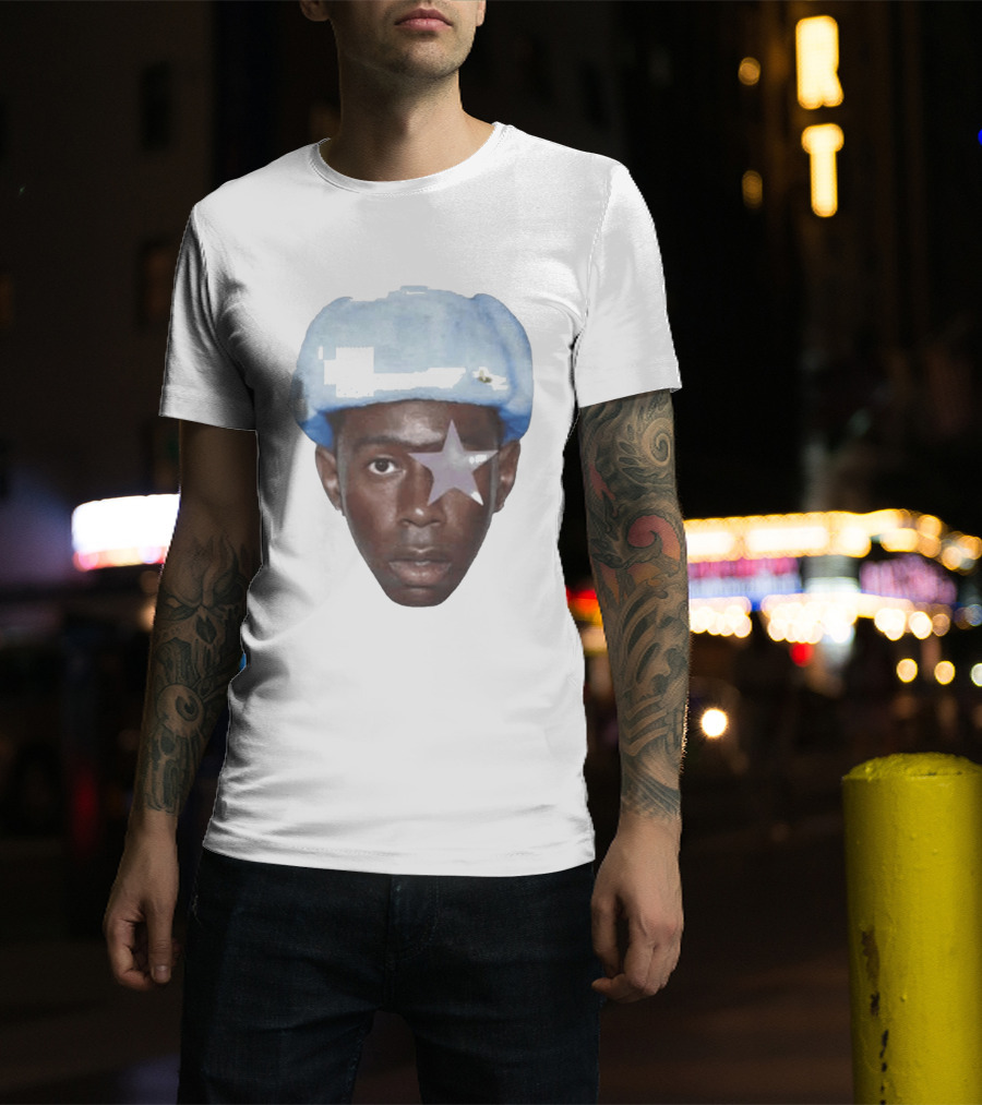 Tyler The Creator Starboy Surreal Blue Hat Star Eye T-Shirt