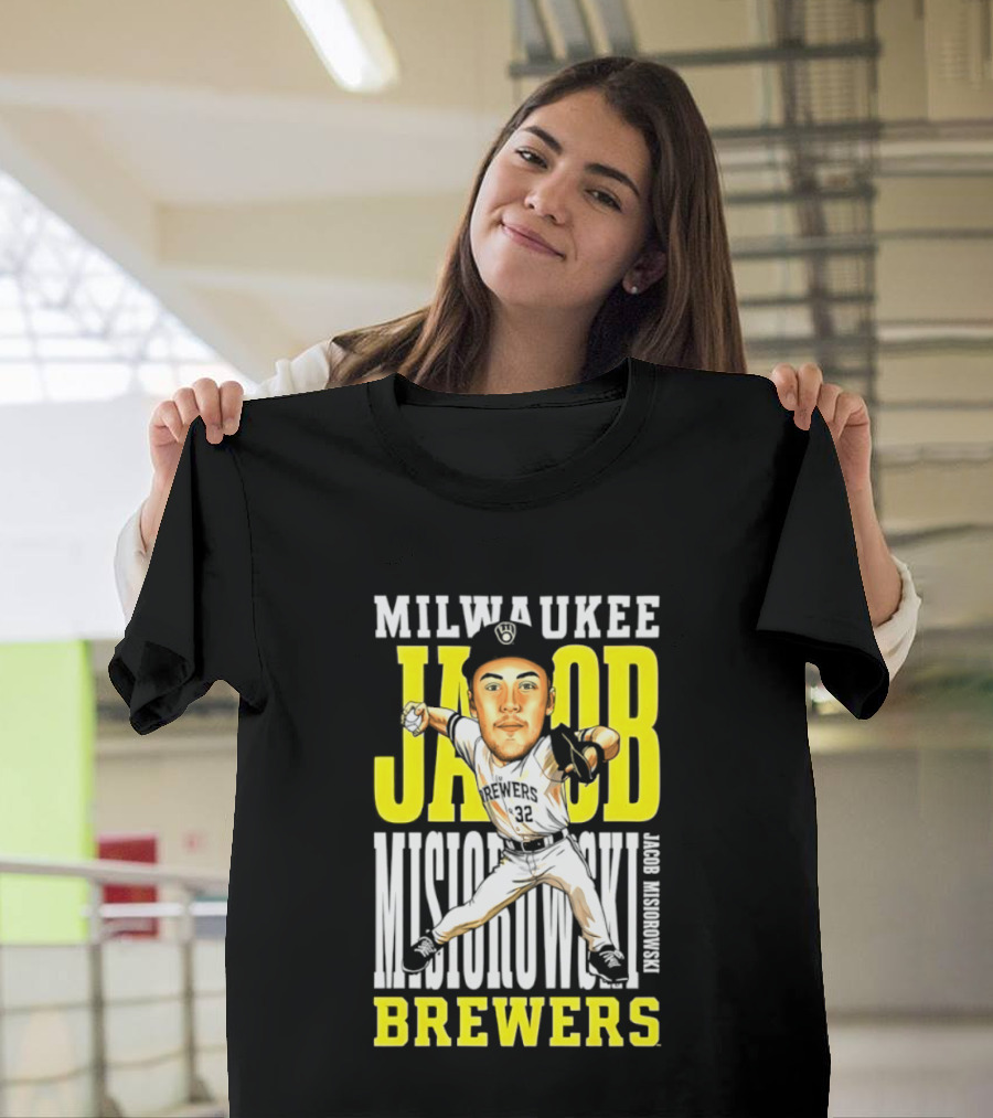 Milwaukee Brewers Jacob Misiorowski Caricature 2026 MLB T-Shirt