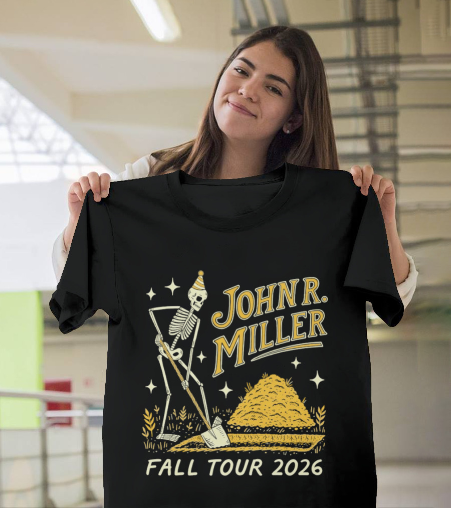 John R. Miller Skeleton With Shovel Fall Tour 2026 T-Shirt