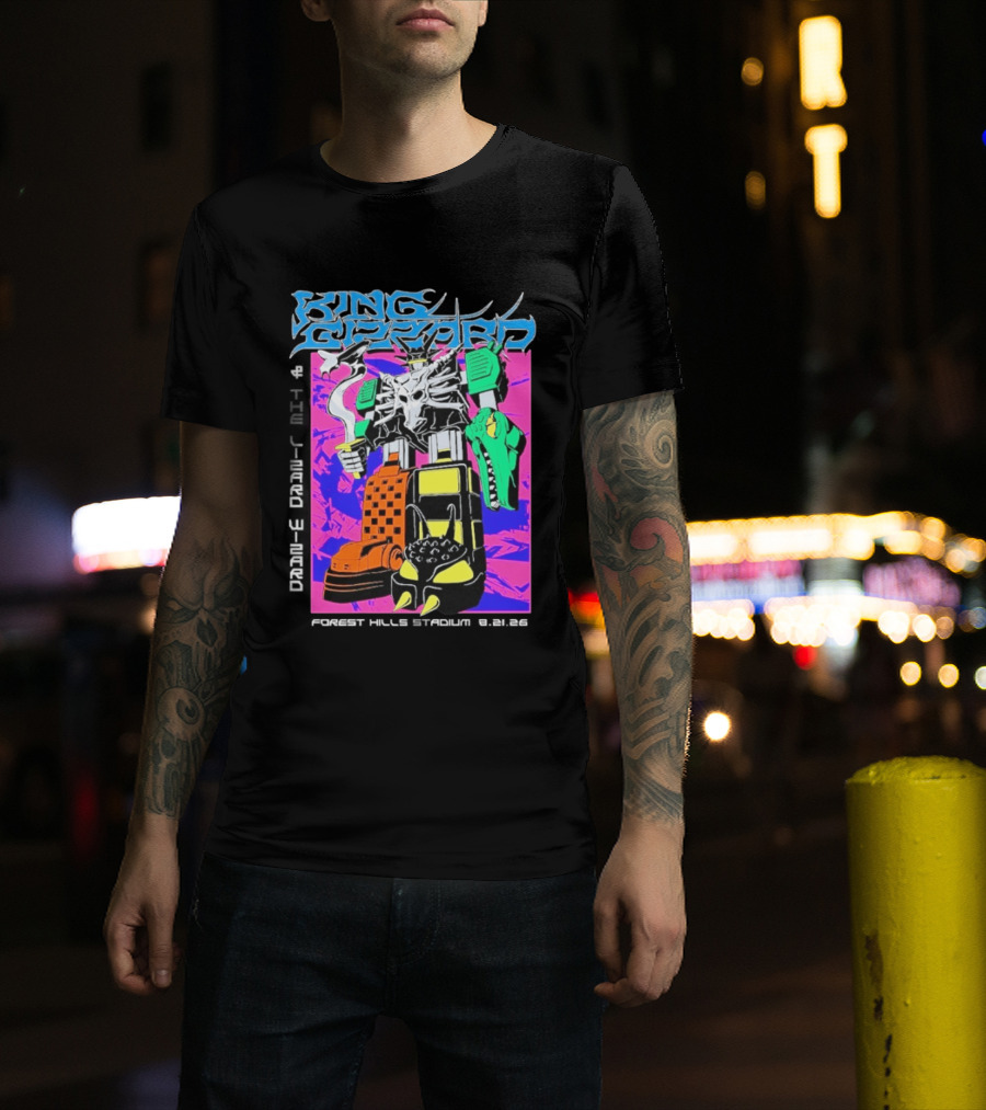 King Gizzard And The Lizard Wizard Forest Hills NY Night 2 August 21 2026 Stadium Show T-Shirt