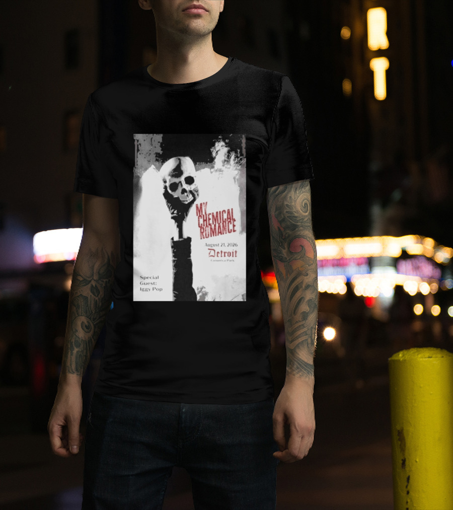 My Chemical Romance Iggy Pop August 21 2026 Comerica Park Detroit T-Shirt