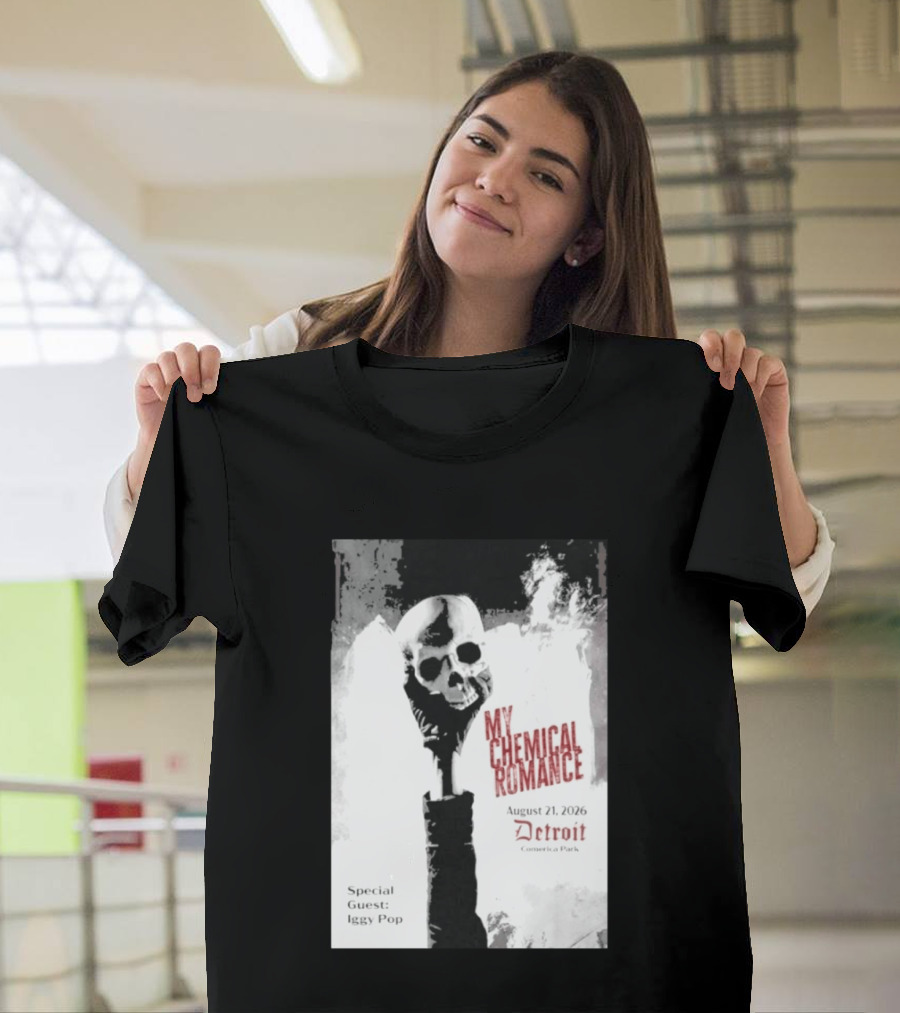 My Chemical Romance Iggy Pop August 21 2026 Comerica Park Detroit T-Shirt