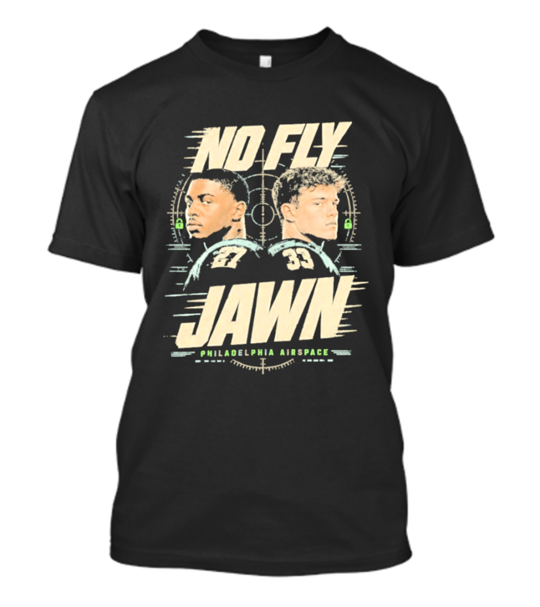 No Fly Jawn Philadelphia Airspace Reed Blankenship Player Duo 31 32 T-Shirt