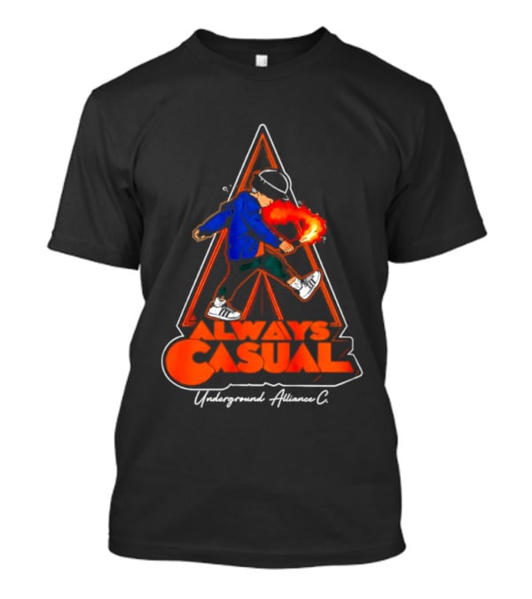 Always Casual Underground Alliance C Youth Flare Fire Backpack Street T-Shirt