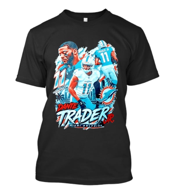 Dante Trader Jr 11 Miami Dolphins Football Player T-Shirt