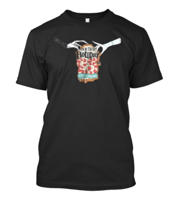 Haunted Mansion Holiday 25th Anniversary With Jack Skellington And Sally Candy Cane 25th Anniversary T-Shirt