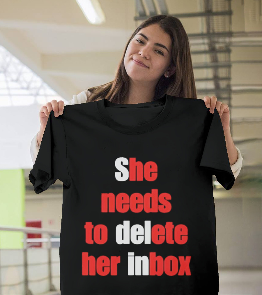 She Needs To Delete Her Inbox Email Overload Humor T-Shirt