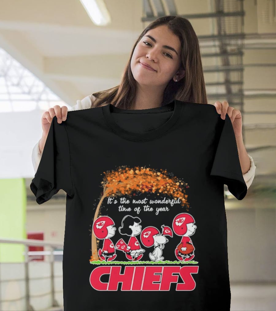 Peanuts Kansas City Chiefs Halloween 2026 Most Wonderful Time Of The Year T-Shirt