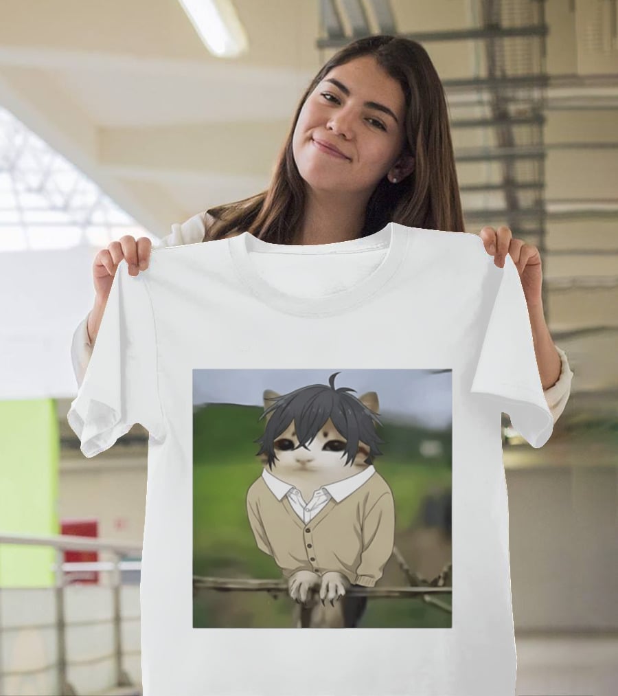 Horimeowls Miyamura Cat Owl Meme Anime Hybrid T-Shirt
