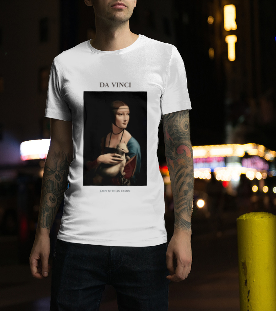 Lady With An Ermine Leonardo Da Vinci Painting Da Vinci T-Shirt