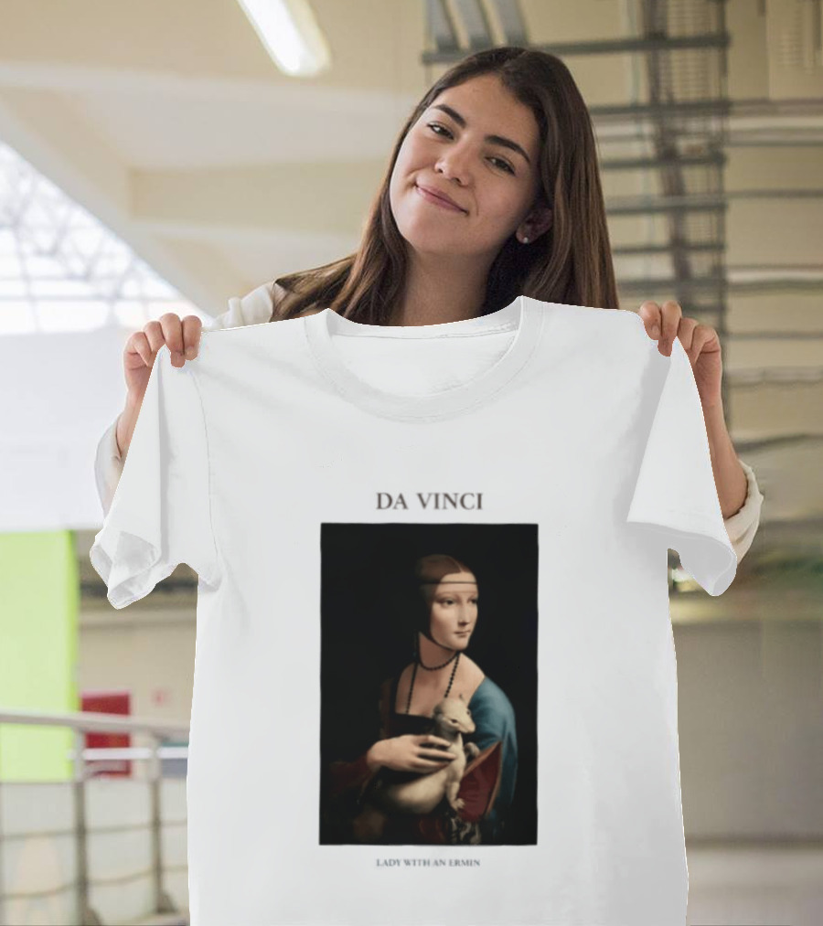 Lady With An Ermine Leonardo Da Vinci Painting Da Vinci T-Shirt