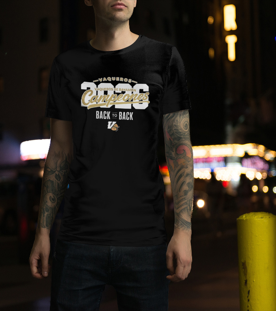 Vaqueros De Bayamon Campeones 2026 Back To Back T-Shirt