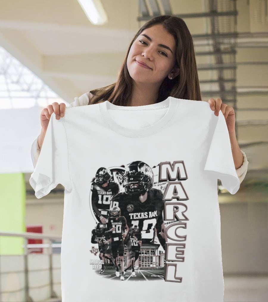 Marcel Reed Texas A&M NCAA Football 10 Aggies Player Collage T-Shirt