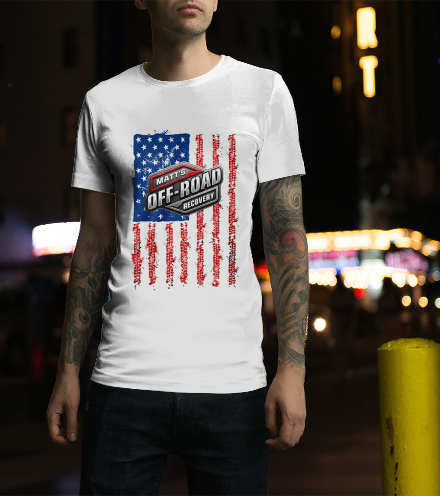 Matt's Off Road Recovery Patriotic Stars And Stripes T-Shirt