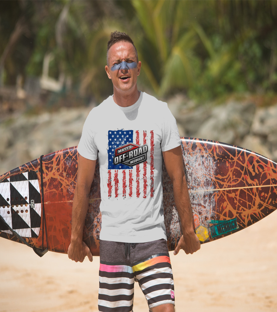 Matt's Off Road Recovery Patriotic Stars And Stripes T-Shirt