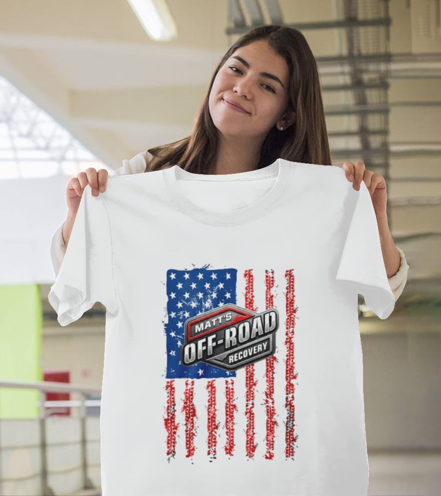 Matt's Off Road Recovery Patriotic Stars And Stripes T-Shirt