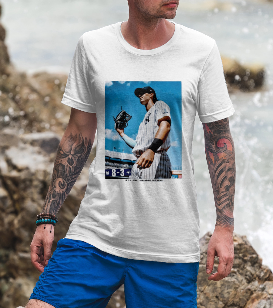New York Yankees Player 8 3 Start Spreading The News T-Shirt