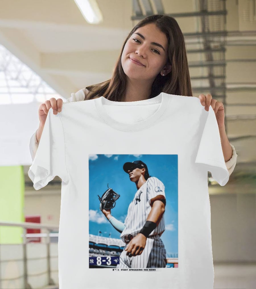New York Yankees Player 8 3 Start Spreading The News T-Shirt