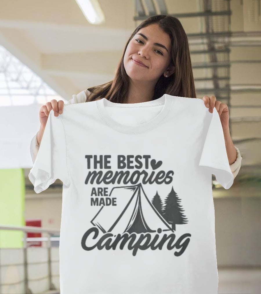 The Best Memories Are Made Camping Tent And Trees T-Shirt